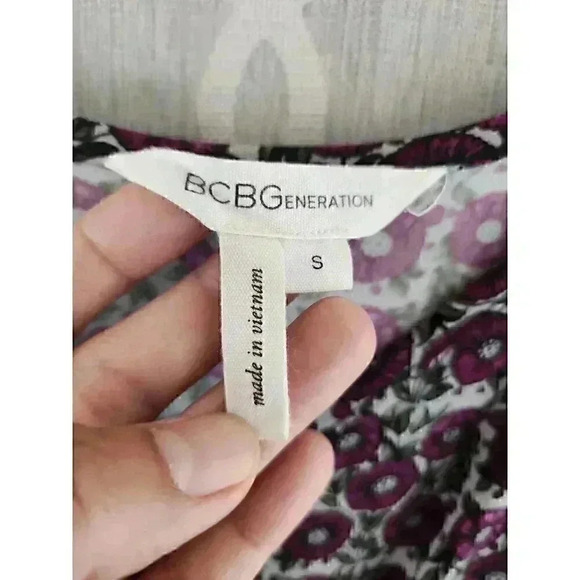 BCBGGeneration Floral Wrap Spaghetti Strap Mini Dress S - 347 - Picture 5 of 10